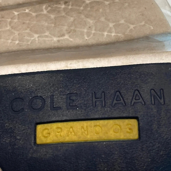 COLE HAAN Sz 10.5 B Zero Grand Blue Patent Leather Lace Up Shoes - Picture 8 of 10